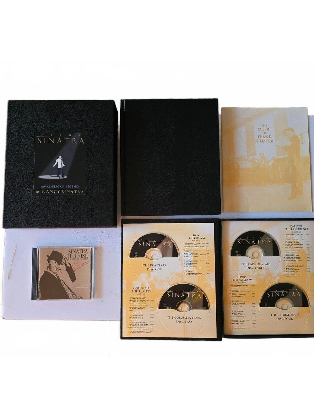 Frank Sinatra An American Legend Deluxe Box Set Book 5 CDs & Reprise CD Bundle